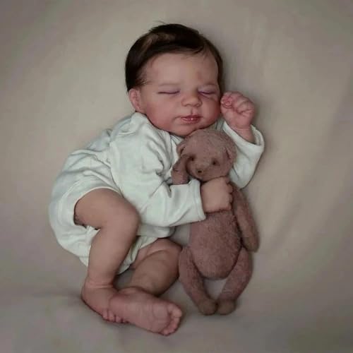 RXDOLL Realistische Reborn-Babypuppe, Silikon, Ganzkörper-Puppe, lebensechte Neugeborenen-Puppe, die echt aussieht, anatomisch korrekt, schlafende Silikon-Baby-Puppe, Geschenke für Kinder ab 3 Jahren RXDOLL Realistische Reborn-Babypuppe, Silikon, Ganzkörper-Puppe, lebensechte Neugeborenen-Puppe, die echt aussieht, anatomisch korrekt, schlafende Silikon-Baby-Puppe, Geschenke für Kinder ab 3 Jahren von RXDOLL