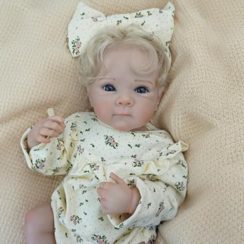 RXDOLL Realistische Reborn-Babypuppe, weicher Stoffkörper, 45,7 cm, lebensecht wie Neugeborene, Babypuppe, die aus echtem Silikon aussieht, beweglich mit Spielzeugzubehör für Kinder ab 3 Jahren RXDOLL Realistische Reborn-Babypuppe, weicher Stoffkörper, 45,7 cm, lebensecht wie Neugeborene, Babypuppe, die aus echtem Silikon aussieht, beweglich mit Spielzeugzubehör für Kinder ab 3 Jahren von RXDOLL