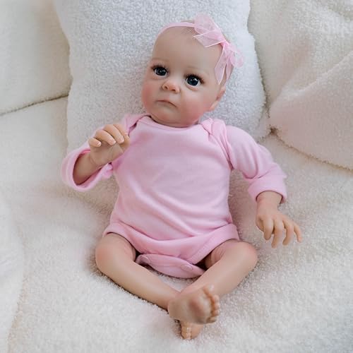 RXDOLL Realistische Reborn-Babypuppen, 40,6 cm, lebensechte Babypuppen für Neugeborene, blaue Augen, die echt aussehen, gewichtete Babypuppe mit weichem Stoffkörper, Geschenke, Spielzeug für Kinder RXDOLL Realistische Reborn-Babypuppen, 40,6 cm, lebensechte Babypuppen für Neugeborene, blaue Augen, die echt aussehen, gewichtete Babypuppe mit weichem Stoffkörper, Geschenke, Spielzeug für Kinder von RXDOLL
