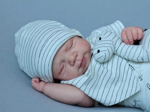 RXDOLL Realistische Reborn Babypuppen, 45,7 cm, Silikon, Ganzkörper-Vinyl, anatomisch korrekt, schlafender Junge, lebensechte Babypuppen, Neugeborene, waschbares Spielzeug für Kinder ab 3 Jahren RXDOLL Realistische Reborn Babypuppen, 45,7 cm, Silikon, Ganzkörper-Vinyl, anatomisch korrekt, schlafender Junge, lebensechte Babypuppen, Neugeborene, waschbares Spielzeug für Kinder ab 3 Jahren von RXDOLL