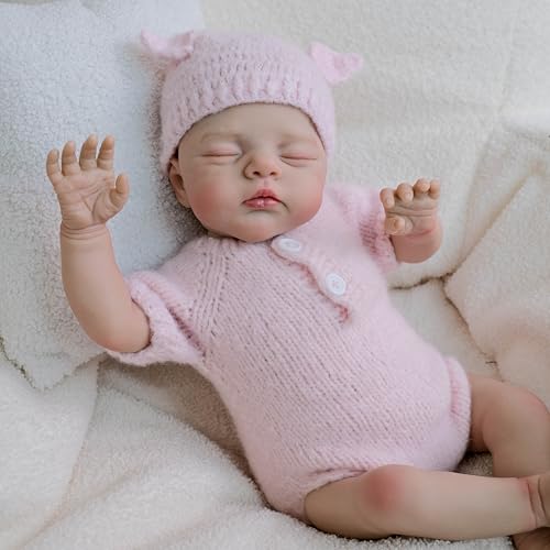 RXDOLL Realistische Reborn-Babypuppen, 45,7 cm, lebensechte Neugeborene, schlafende Babypuppen, die echt aussehen, Babypuppe mit weichem Stoff, Körpergewichtet, Spielzeug, Spielzeug für Kinder RXDOLL Realistische Reborn-Babypuppen, 45,7 cm, lebensechte Neugeborene, schlafende Babypuppen, die echt aussehen, Babypuppe mit weichem Stoff, Körpergewichtet, Spielzeug, Spielzeug für Kinder von RXDOLL