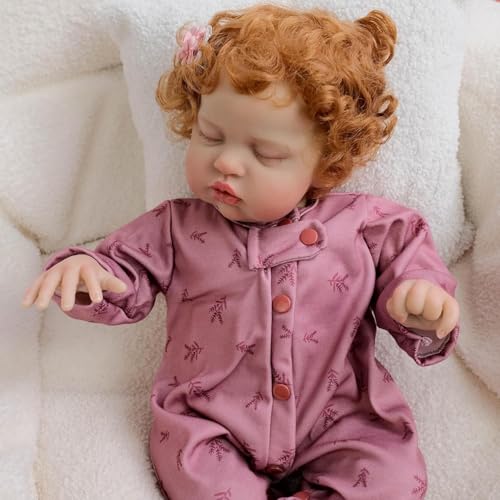 RXDOLL Realistische Reborn-Babypuppen, 48,3 cm, lebensechte Neugeborene, schlafende Babypuppen, die echt aussehen, Babypuppe mit weichem Stoffkörper, handgefertigtes gewichtetes Spielzeug für Kinder RXDOLL Realistische Reborn-Babypuppen, 48,3 cm, lebensechte Neugeborene, schlafende Babypuppen, die echt aussehen, Babypuppe mit weichem Stoffkörper, handgefertigtes gewichtetes Spielzeug für Kinder von RXDOLL
