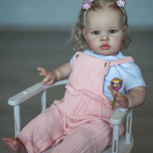 RXDOLL Realistische Reborn-Babypuppen, 61 cm, weicher Stoffkörper, handgefertigte Puppe, die echt aussieht, lebensecht aus Silikon, Vinyl, Reborn-Mädchen, Kleinkind, Geburtstagsgeschenk, Spielzeug für RXDOLL Realistische Reborn-Babypuppen, 61 cm, weicher Stoffkörper, handgefertigte Puppe, die echt aussieht, lebensecht aus Silikon, Vinyl, Reborn-Mädchen, Kleinkind, Geburtstagsgeschenk, Spielzeug für von RXDOLL