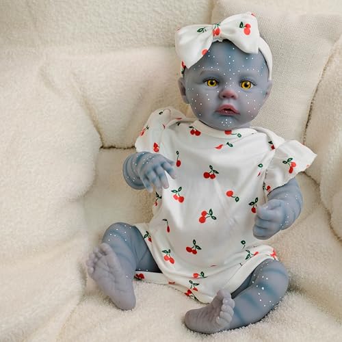 RXDOLL Realistische Reborn-Babypuppen, Avatar-Mädchen, 48,3 cm, lebensechte Neugeborenen-Puppen, die aus echtem weichem Stoff, Körpergewichtete Avatar-Babypuppe, Geburtstagsgeschenke für Kinder ab 3 RXDOLL Realistische Reborn-Babypuppen, Avatar-Mädchen, 48,3 cm, lebensechte Neugeborenen-Puppen, die aus echtem weichem Stoff, Körpergewichtete Avatar-Babypuppe, Geburtstagsgeschenke für Kinder ab 3 von RXDOLL