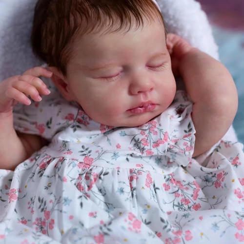 RXDOLL Realistische Reborn-Babypuppen, lebensechte Babypuppen, die echt aussehen, 50,8 cm, Stoffkörper, schlafend, rebornisches Kleinkind-Puppe, beweglich, echt aussehende Baby-Puppe, Geschenke für von RXDOLL