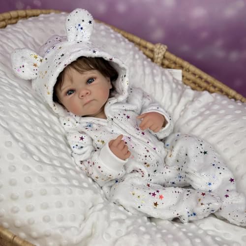 RXDOLL Realistische Reborn-Babypuppen, lebensechte blaue Augen, Mädchen, weicher Stoffkörper, Reborn-Puppe, die echt aussieht, für Neugeborene, handgefertigt, Geschenke für Kinder ab 3 Jahren RXDOLL Realistische Reborn-Babypuppen, lebensechte blaue Augen, Mädchen, weicher Stoffkörper, Reborn-Puppe, die echt aussieht, für Neugeborene, handgefertigt, Geschenke für Kinder ab 3 Jahren von RXDOLL