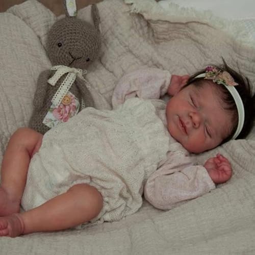 RXDOLL Realistische Reborn-Babypuppen, weicher Stoffkörper, 45,7 cm, schlafend, lebensechte Neugeborene, Frühchenbabypuppen, die echt aussehen bewegliche Gliedmaßen Silikon Reborn Kleinkind Babys RXDOLL Realistische Reborn-Babypuppen, weicher Stoffkörper, 45,7 cm, schlafend, lebensechte Neugeborene, Frühchenbabypuppen, die echt aussehen bewegliche Gliedmaßen Silikon Reborn Kleinkind Babys von RXDOLL