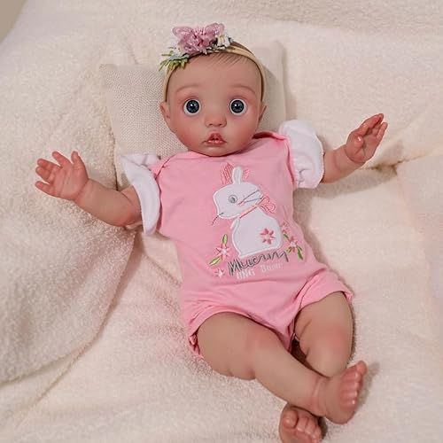 RXDOLL Realistische Reborn Babypuppen 16 Zoll Silikon Ganzkörper Vinyl Anatomisch Korrekt Lebensechte Babypuppe Mädchen Blaue Augen Neugeborene Babys mit Fütterung Spielzeug Geschenke RXDOLL Realistische Reborn Babypuppen 16 Zoll Silikon Ganzkörper Vinyl Anatomisch Korrekt Lebensechte Babypuppe Mädchen Blaue Augen Neugeborene Babys mit Fütterung Spielzeug Geschenke von RXDOLL