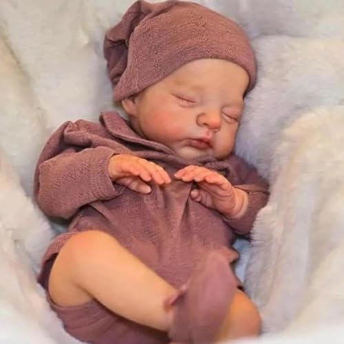 RXDOLL Realistische Reborn-Babypuppen 18 Zoll Weicher Stoffkörper Schlafende Neugeborenenpuppen, die echt Aussehen Lebensechte handgefertigte Silikonbabys mit Spielzeugzubehör für Kinder ab 3 Jahren RXDOLL Realistische Reborn-Babypuppen 18 Zoll Weicher Stoffkörper Schlafende Neugeborenenpuppen, die echt Aussehen Lebensechte handgefertigte Silikonbabys mit Spielzeugzubehör für Kinder ab 3 Jahren von RXDOLL