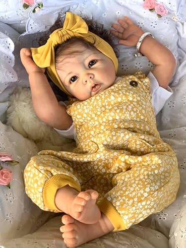 RXDOLL Realistische Reborn Babypuppen 20 Zoll Weicher Stoffkörper Squishy Gesicht Lebensechte Babypuppe Real Life Neugeborene Babys Augen Offen mit lockigem Haar Spielzeug Geschenke RXDOLL Realistische Reborn Babypuppen 20 Zoll Weicher Stoffkörper Squishy Gesicht Lebensechte Babypuppe Real Life Neugeborene Babys Augen Offen mit lockigem Haar Spielzeug Geschenke von RXDOLL