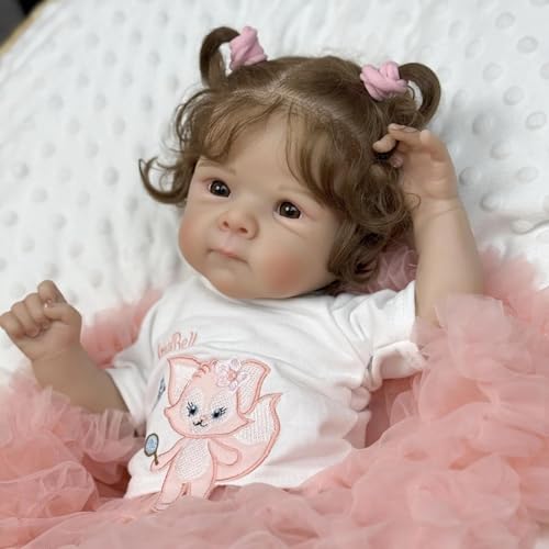 RXDOLL Realistische Reborn Babypuppen Bettie Girl 18 Zoll Lebensechte Neugeborene Puppe Tuch Körper Echte Babypuppen, die Echte Silikon Babies Puppe mit Wurzelhaar Hübsches Kleid aussehen RXDOLL Realistische Reborn Babypuppen Bettie Girl 18 Zoll Lebensechte Neugeborene Puppe Tuch Körper Echte Babypuppen, die Echte Silikon Babies Puppe mit Wurzelhaar Hübsches Kleid aussehen von RXDOLL
