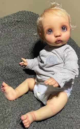 RXDOLL Realistische Reborn Babypuppen Junge Peeka 16 Zoll Lebensechte Neugeborene Puppe Weiches Tuch Körper Gewichtete Babypuppen, die Echt Silikon Babies Puppe mit Blondem Haar aussehen RXDOLL Realistische Reborn Babypuppen Junge Peeka 16 Zoll Lebensechte Neugeborene Puppe Weiches Tuch Körper Gewichtete Babypuppen, die Echt Silikon Babies Puppe mit Blondem Haar aussehen von RXDOLL