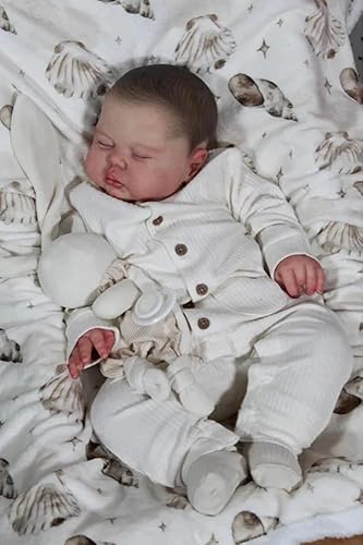 RXDOLL Realistische Reborn Babypuppen Kleinkind Junge 61 cm Pickle Real Life Babypuppen Mädchen Reborn Kleinkind Babys Puppe Weiches Tuch Körper Spielzeug für Kinder ab 3 Jahren von RXDOLL