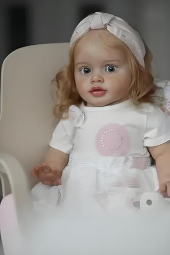 RXDOLL Realistische Reborn Babypuppen Kleinkind Mädchen 26 Zoll Big Size Reborn Kleinkind Puppe Tuch Körper Real Life Babypuppen die aussehen Echt Silikon Babies Puppe mit hübschem Kleid RXDOLL Realistische Reborn Babypuppen Kleinkind Mädchen 26 Zoll Big Size Reborn Kleinkind Puppe Tuch Körper Real Life Babypuppen die aussehen Echt Silikon Babies Puppe mit hübschem Kleid von RXDOLL