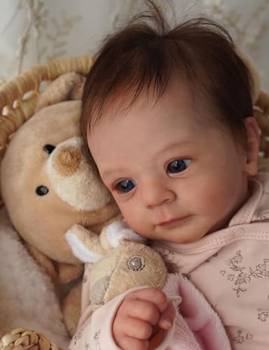 RXDOLL Realistische Reborn Babypuppen Mädchen 19 Zoll Lebensechte Neugeborene Babypuppe Real Life Reborn Babies, die echt aussehen Größe Puppen mit weichem Tuchkörper Echtes Reborn Geschenk von RXDOLL