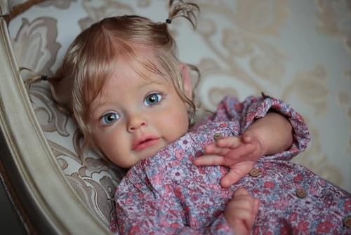 RXDOLL Realistische Reborn Babypuppen Mädchen 24 Zoll Real Life Babypuppen, die echt aussehen weich Körper gewichtet Reborn Kleinkind Mädchen Silikon Babys Puppe Blaue Augen für Mädchen 3+ RXDOLL Realistische Reborn Babypuppen Mädchen 24 Zoll Real Life Babypuppen, die echt aussehen weich Körper gewichtet Reborn Kleinkind Mädchen Silikon Babys Puppe Blaue Augen für Mädchen 3+ von RXDOLL