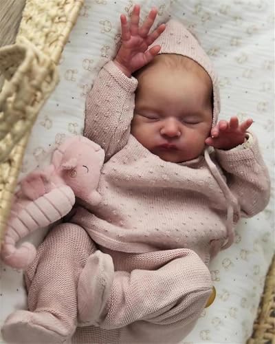 RXDOLL Realistische Reborn Babypuppen Mädchen 50,8 cm Real Life Babypuppen, die echt schlafende Babies Puppe aussehen Weiches Tuch Boby Weighted Reborn Doll Toys with Feeding Toys RXDOLL Realistische Reborn Babypuppen Mädchen 50,8 cm Real Life Babypuppen, die echt schlafende Babies Puppe aussehen Weiches Tuch Boby Weighted Reborn Doll Toys with Feeding Toys von RXDOLL