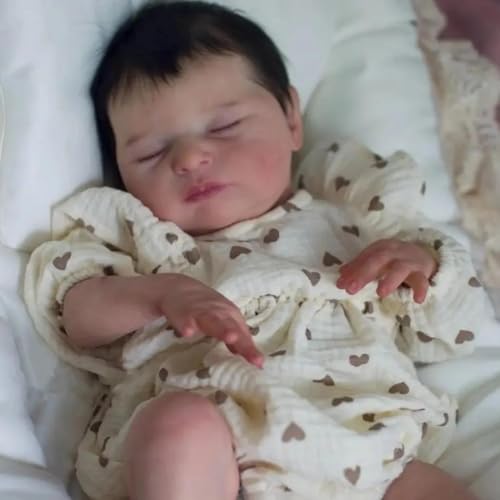 RXDOLL Realistische Reborn Babypuppen Mädchen Laura 50,8 cm lebensechte Babypuppen, die echt aussehen weich Körper gewichtet Reborn Silikon Babys Puppe Augen geschlossen für Kinder ab 3 Jahren RXDOLL Realistische Reborn Babypuppen Mädchen Laura 50,8 cm lebensechte Babypuppen, die echt aussehen weich Körper gewichtet Reborn Silikon Babys Puppe Augen geschlossen für Kinder ab 3 Jahren von RXDOLL