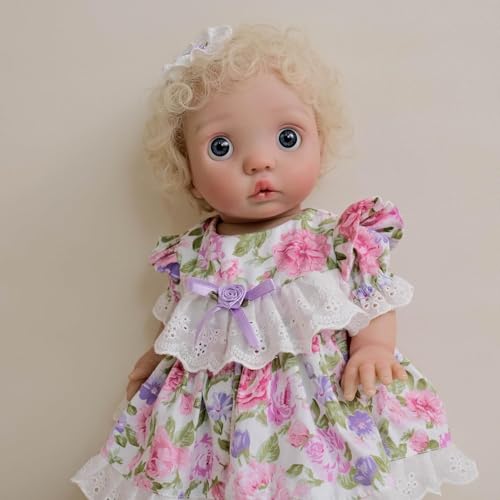 RXDOLL Realistische Reborn Babypuppen Mädchen Peeka 16 Zoll Real Life Neugeborene Puppen, die aus echtem Stoff aussehen Körper gewichtet Reborn Babys Silikonpuppe mit hübschem Blumenkleid RXDOLL Realistische Reborn Babypuppen Mädchen Peeka 16 Zoll Real Life Neugeborene Puppen, die aus echtem Stoff aussehen Körper gewichtet Reborn Babys Silikonpuppe mit hübschem Blumenkleid von RXDOLL