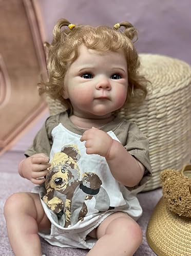 RXDOLL Realistische Reborn Babypuppen Mädchen Silikon Ganzkörper 18 Zoll Anatomisch Korrekte Babypuppen Die Echte Silikon Babies Puppe Wasserdicht Poseable Toys Geschenke von RXDOLL
