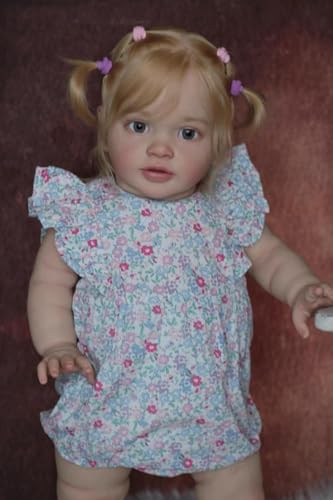 RXDOLL Realistische Reborn Babypuppen Prinzessin Mädchen 26 Zoll Big Size Reborn Kleinkind Puppen, die echt aussehen weich Körper gewichtet Silikon Babys Kleinkind Mädchen mit blondem Haar RXDOLL Realistische Reborn Babypuppen Prinzessin Mädchen 26 Zoll Big Size Reborn Kleinkind Puppen, die echt aussehen weich Körper gewichtet Silikon Babys Kleinkind Mädchen mit blondem Haar von RXDOLL