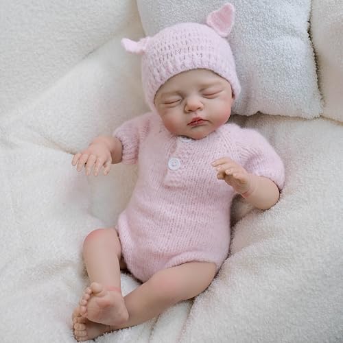 RXDOLL Realistische Reborn Babypuppen Schlafendes Mädchen 18 Zoll Real Life Babypuppen, die echt aussehen Silikon Babys Neugeborene Puppe Weiches Tuch Körper Poseable Spielzeug für Mädchen ab 3 Jahren RXDOLL Realistische Reborn Babypuppen Schlafendes Mädchen 18 Zoll Real Life Babypuppen, die echt aussehen Silikon Babys Neugeborene Puppe Weiches Tuch Körper Poseable Spielzeug für Mädchen ab 3 Jahren von RXDOLL