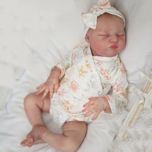 RXDOLL Realistische Reborn Babypuppen Silikon Ganzkörper 20 Zoll Anatomisch Korrekt Vinyl Schlafendes Mädchen Handgemachte Real Life Neugeborene Bebe Wasserdicht mit Spielzeugzubehör RXDOLL Realistische Reborn Babypuppen Silikon Ganzkörper 20 Zoll Anatomisch Korrekt Vinyl Schlafendes Mädchen Handgemachte Real Life Neugeborene Bebe Wasserdicht mit Spielzeugzubehör von RXDOLL
