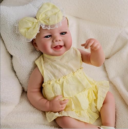 RXDOLL Realistische Reborn Babypuppen Silikon Ganzkörper 48,3 cm lebensecht wie neugeborene Vinyl-Mädchenpuppe, die echt süß aussehen lächeln Säuglingsbabys waschbares Spielzeug Kinder RXDOLL Realistische Reborn Babypuppen Silikon Ganzkörper 48,3 cm lebensecht wie neugeborene Vinyl-Mädchenpuppe, die echt süß aussehen lächeln Säuglingsbabys waschbares Spielzeug Kinder von RXDOLL