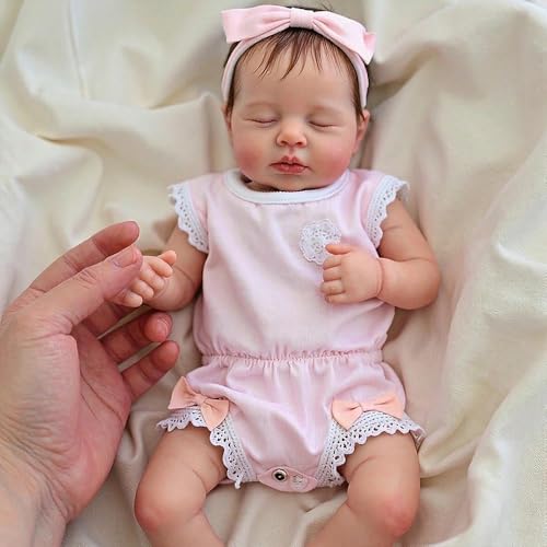 RXDOLL Realistische Reborn Babypuppen Silikon Ganzkörper Mädchen 50,8 cm lebensechte Babypuppe, die echt aussieht, anatomisch korrekt, Babypuppe, handgefertigt, Neugeborene, Säuglingsbabys für Kinder von RXDOLL