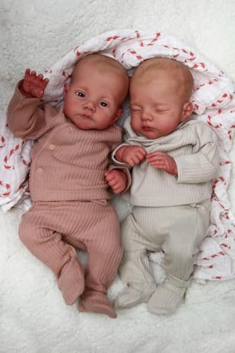 RXDOLL Realistische Reborn Babypuppen Zwillinge Junge und Mädchen 18 Zoll Lebensechte Neugeborene Mädchen Puppe Tuch Körper Echte Zwillingsbabypuppen Die Echte Silikon Babies Zwillinge Puppe RXDOLL Realistische Reborn Babypuppen Zwillinge Junge und Mädchen 18 Zoll Lebensechte Neugeborene Mädchen Puppe Tuch Körper Echte Zwillingsbabypuppen Die Echte Silikon Babies Zwillinge Puppe von RXDOLL