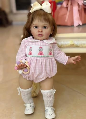 RXDOLL Realistische Reborn Kleinkind-Puppe, Mädchen, 66 cm, große Größe, Reborn-Babypuppen, Kleinkind, Mädchen, Stoffkörper, lebensecht wie Babypuppen, die aus echtem Silikon aussehen RXDOLL Realistische Reborn Kleinkind-Puppe, Mädchen, 66 cm, große Größe, Reborn-Babypuppen, Kleinkind, Mädchen, Stoffkörper, lebensecht wie Babypuppen, die aus echtem Silikon aussehen von RXDOLL