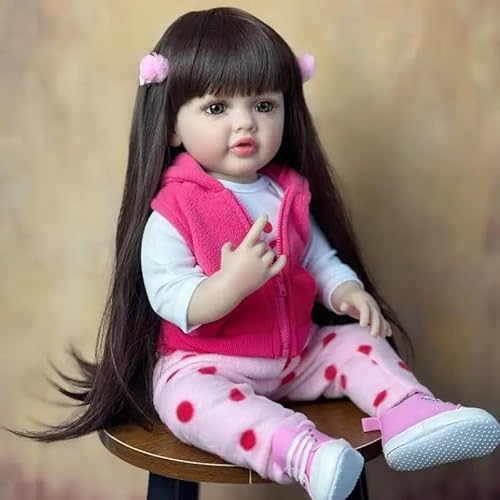 RXDOLL Realistische Reborn Kleinkind-Puppen, Mädchen, 55 cm, Reborn-Baby-Puppen, Silikon, Vinyl, Ganzkörper-Puppe, wasserdicht, anatomisch korrekt, für Kleinkinder ab 3 Jahren RXDOLL Realistische Reborn Kleinkind-Puppen, Mädchen, 55 cm, Reborn-Baby-Puppen, Silikon, Vinyl, Ganzkörper-Puppe, wasserdicht, anatomisch korrekt, für Kleinkinder ab 3 Jahren von RXDOLL