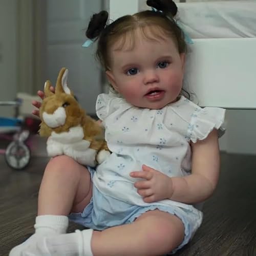 RXDOLL Realistische Reborn Kleinkind Puppen Mädchen 24 Zoll Real Life Reborn Babypuppen Weiches Tuch Körper Gewichtete Silikon Babys, die echt aussehen Bebe Puppe mit niedlichen 2 Zähnen RXDOLL Realistische Reborn Kleinkind Puppen Mädchen 24 Zoll Real Life Reborn Babypuppen Weiches Tuch Körper Gewichtete Silikon Babys, die echt aussehen Bebe Puppe mit niedlichen 2 Zähnen von RXDOLL