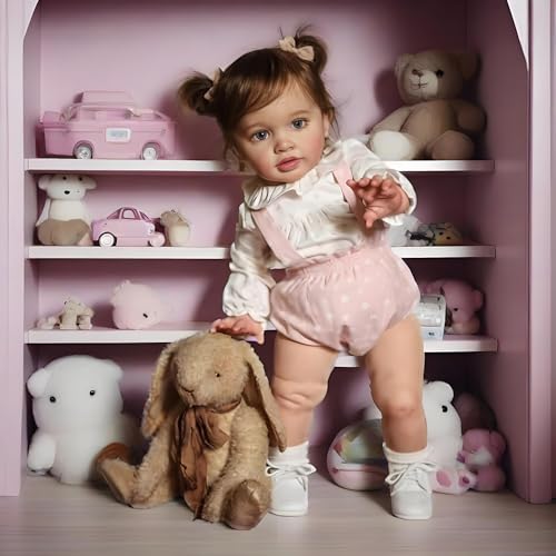 RXDOLL Realistische Reborn-Puppe, 66 cm, handgefertigt, Stoffkörper, weiches Vinyl, Reborn-Babypuppe, die echt lebensecht aussieht, für Kinder ab 3 Jahren RXDOLL Realistische Reborn-Puppe, 66 cm, handgefertigt, Stoffkörper, weiches Vinyl, Reborn-Babypuppe, die echt lebensecht aussieht, für Kinder ab 3 Jahren von RXDOLL
