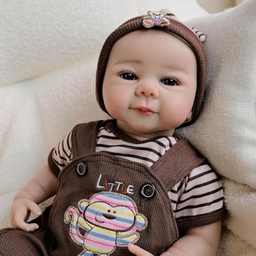 RXDOLL Realistische Reborn Puppen 50 cm Lebhafte Babypuppe, die wie EIN echtes Baby weiches Tuch Körper wirkliches Leben Babys mit Fütterungsspielzeug Geschenke für Kinder Alter 3+ RXDOLL Realistische Reborn Puppen 50 cm Lebhafte Babypuppe, die wie EIN echtes Baby weiches Tuch Körper wirkliches Leben Babys mit Fütterungsspielzeug Geschenke für Kinder Alter 3+ von RXDOLL