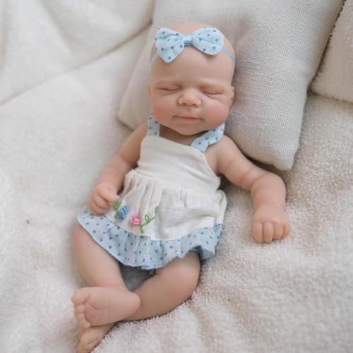 RXDOLL Realistische Reborn Puppen Solid Silikon Ganzkörper Mädchen 8 Zoll Mini Schlafen Reborn Babypuppen Vollflüssiges Silikon Kleine Frühchen Winzige Babypuppe Wasserdichtes Spielzeug RXDOLL Realistische Reborn Puppen Solid Silikon Ganzkörper Mädchen 8 Zoll Mini Schlafen Reborn Babypuppen Vollflüssiges Silikon Kleine Frühchen Winzige Babypuppe Wasserdichtes Spielzeug von RXDOLL