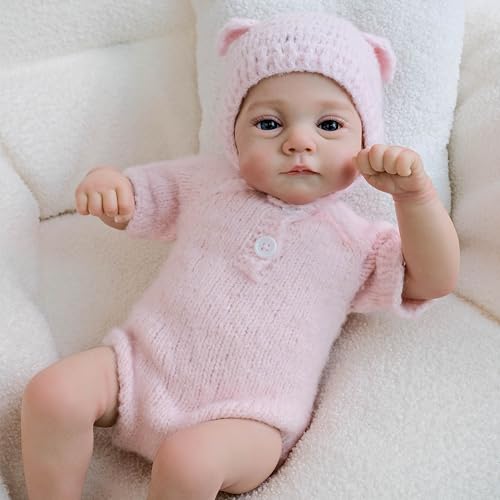 RXDOLL Realistische Wiedergeborene Babypuppen 18 Zoll Weiches Tuch Körper Lebhafte Puppen Blaue Augen Neugeborenes Baby Echtes Leben Babypuppe Spielzeug Geschenke für Kinder Alter 3+ RXDOLL Realistische Wiedergeborene Babypuppen 18 Zoll Weiches Tuch Körper Lebhafte Puppen Blaue Augen Neugeborenes Baby Echtes Leben Babypuppe Spielzeug Geschenke für Kinder Alter 3+ von RXDOLL
