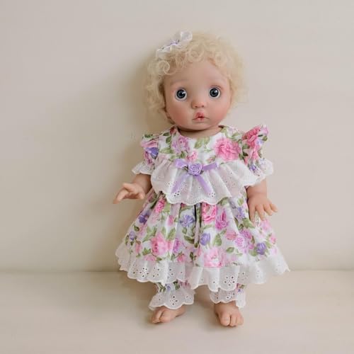 RXDOLL Realistische kleine Silikon Babypuppe Mädchen 40 cm Vinylkörper anatomisch korrekt Echtes Leben Babypuppen Neugeborene Babys mit lockigem Haar Spielzeug Geschenke für Kinder 3+ RXDOLL Realistische kleine Silikon Babypuppe Mädchen 40 cm Vinylkörper anatomisch korrekt Echtes Leben Babypuppen Neugeborene Babys mit lockigem Haar Spielzeug Geschenke für Kinder 3+ von RXDOLL