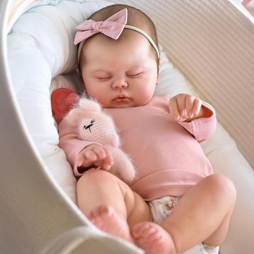 RXDOLL Reborn Baby Dolls Sleeping Girl Pickle 19 Inch Realistic Newborn Preemie Doll Soft Body Life Like Baby Dolls That Look Real Silicone Babies Infant Doll for Age 3+ RXDOLL Reborn Baby Dolls Sleeping Girl Pickle 19 Inch Realistic Newborn Preemie Doll Soft Body Life Like Baby Dolls That Look Real Silicone Babies Infant Doll for Age 3+ von RXDOLL
