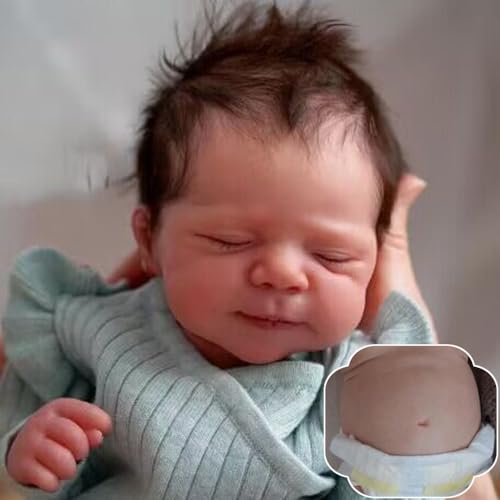 RXDOLL Reborn Baby Puppe Mädchen Pascale 18 Zoll Ganzkörper Silikon Vinyl Neugeborenes Baby Puppen gewichtet Reborn Kleinkinder schlafende Puppe, die real aussehende Baby Puppe Mädchen von RXDOLL