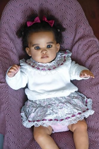 RXDOLL Reborn Baby Puppen 24 Zoll Große Größe Kleinkind Puppe Weiches Tuch Körper Dunkelbraune Haut Neugeborene Puppen Echte lebhafte Babys Augen offene Spielzeug Geschenke RXDOLL Reborn Baby Puppen 24 Zoll Große Größe Kleinkind Puppe Weiches Tuch Körper Dunkelbraune Haut Neugeborene Puppen Echte lebhafte Babys Augen offene Spielzeug Geschenke von RXDOLL