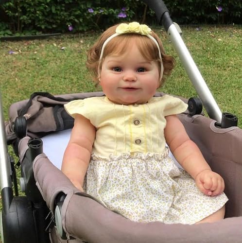 RXDOLL Reborn Baby Puppen Realistische 20 Zoll Weiche Tuch Körper Blondes Haar Lächelnd Neugeborene Puppen, die echte lebensechte Baby Puppe Spielzeug für Kinder Alter 3+ RXDOLL Reborn Baby Puppen Realistische 20 Zoll Weiche Tuch Körper Blondes Haar Lächelnd Neugeborene Puppen, die echte lebensechte Baby Puppe Spielzeug für Kinder Alter 3+ von RXDOLL