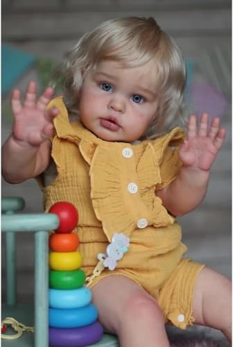 RXDOLL Reborn Baby Puppen Realistische 24 Zoll Weiche Tuch Körper Lebensechte Baby Puppen, die echtes Leben Gewichtet Neugeborene Baby Kleinkind Spielzeug für Kinder Alter 3+ RXDOLL Reborn Baby Puppen Realistische 24 Zoll Weiche Tuch Körper Lebensechte Baby Puppen, die echtes Leben Gewichtet Neugeborene Baby Kleinkind Spielzeug für Kinder Alter 3+ von RXDOLL