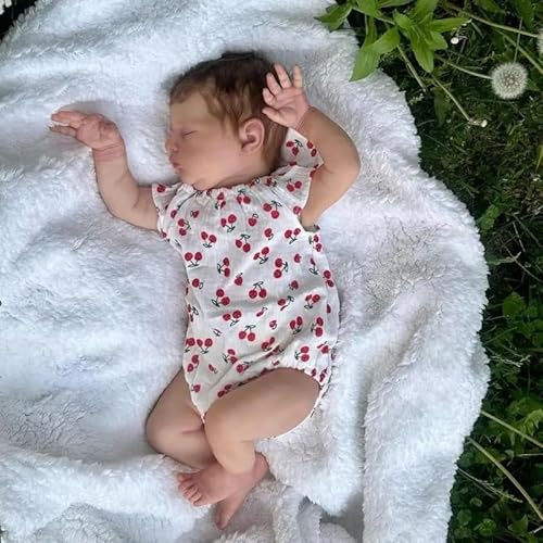 RXDOLL Reborn Baby Puppen Silikon Ganzkörper 50CM Echtes Mädchen Lebensechte Neugeborene Puppen Realistische Vollsilikon Baby Mädchen Puppe Real Life Babypuppe Anatomisch korrekt von RXDOLL