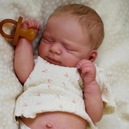 RXDOLL Reborn-Babypuppe, Silikon, Ganzkörper-Puppe, anatomisch korrekt, für Jungen, realistisch, für Neugeborene, wasserdicht, schlafend, rebornd, Puppen für Kinder ab 3 Jahren, 45,7 cm von RXDOLL