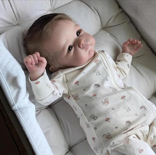 RXDOLL Reborn-Babypuppe, weicher Stoffkörper, realistische Babypuppe, die echt lebensecht aussieht, blaue Augen, handgefertigtes Spielzeug für Kinder, Geburtstagsgeschenke ab 3 Jahren RXDOLL Reborn-Babypuppe, weicher Stoffkörper, realistische Babypuppe, die echt lebensecht aussieht, blaue Augen, handgefertigtes Spielzeug für Kinder, Geburtstagsgeschenke ab 3 Jahren von RXDOLL