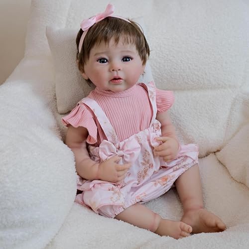 RXDOLL Reborn Babypuppe Silikon Ganzkörper 19 Zoll 48 cm anatomisch korrekt Mädchen Real Life Neugeborene Babypuppen weich gewichtet Frühchen Bebe Augen Offen HandmadeSpielzeug Kinder Geschenke von RXDOLL
