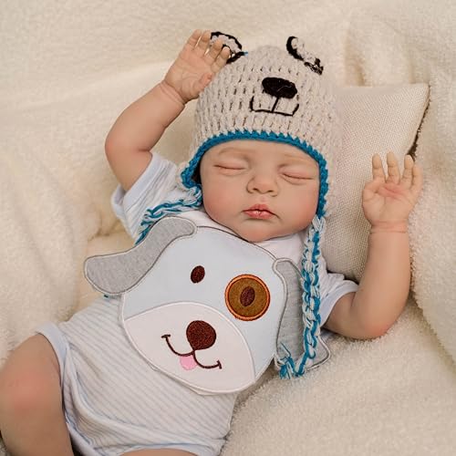 RXDOLL Reborn-Babypuppe aus weichem Stoff, handgefertigt, lebensechte Puppe, geschlossene Augen, handbemalt, mit Haaren, gewichtet, realistische Puppe für Kinder ab 3 Jahren RXDOLL Reborn-Babypuppe aus weichem Stoff, handgefertigt, lebensechte Puppe, geschlossene Augen, handbemalt, mit Haaren, gewichtet, realistische Puppe für Kinder ab 3 Jahren von RXDOLL
