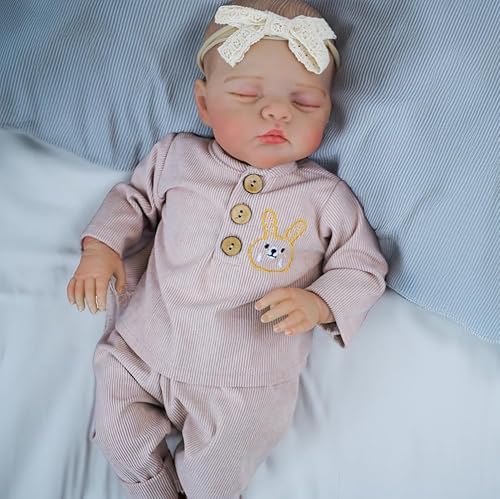 RXDOLL Reborn Babypuppen, 48,3 cm, weicher Stoffkörper, realistisch, für Neugeborene, schlafend, handgefertigt, lebensechte Babypuppen, Kleinkindspielzeug für Kinder ab 3 Jahren RXDOLL Reborn Babypuppen, 48,3 cm, weicher Stoffkörper, realistisch, für Neugeborene, schlafend, handgefertigt, lebensechte Babypuppen, Kleinkindspielzeug für Kinder ab 3 Jahren von RXDOLL