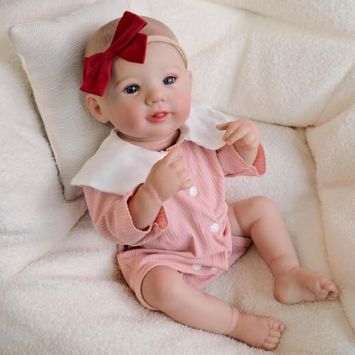 RXDOLL Reborn Babypuppen, realistisch, 48,3 cm, Silikon, Ganzkörper-Vinyl, anatomisch korrekt, lächelnd, echtes Leben, Baby-Puppen, Neugeborenenen-Mädchen, Spielzeug, Geschenke für Kinder ab 3 Jahren RXDOLL Reborn Babypuppen, realistisch, 48,3 cm, Silikon, Ganzkörper-Vinyl, anatomisch korrekt, lächelnd, echtes Leben, Baby-Puppen, Neugeborenenen-Mädchen, Spielzeug, Geschenke für Kinder ab 3 Jahren von RXDOLL